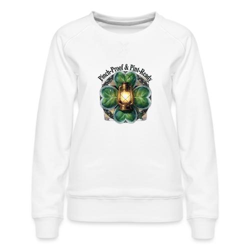 Pinch-Proof Lantern Clover T-Shirt - Women's Premium Slim Fit Sweatshirt