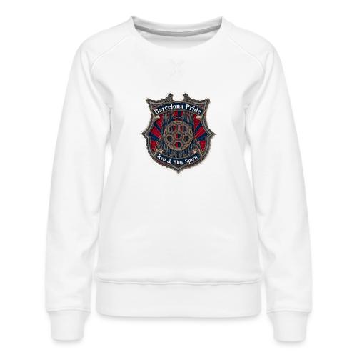 Barcelona Scarlet Pride T Shirt, Soccer City Gift - Women's Premium Slim Fit Sweatshirt