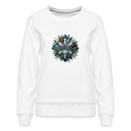 Intricate Frozen Evergreen T-Shirt - Women's Premium Slim Fit Sweatshirt