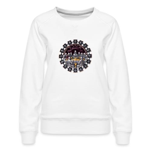 Last Supper Communion T Shirt, Faith Gift - Women's Premium Slim Fit Sweatshirt