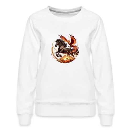 Year of the Horse Phoenix T Shirt, Lunar NY Gift - Women's Premium Slim Fit Sweatshirt