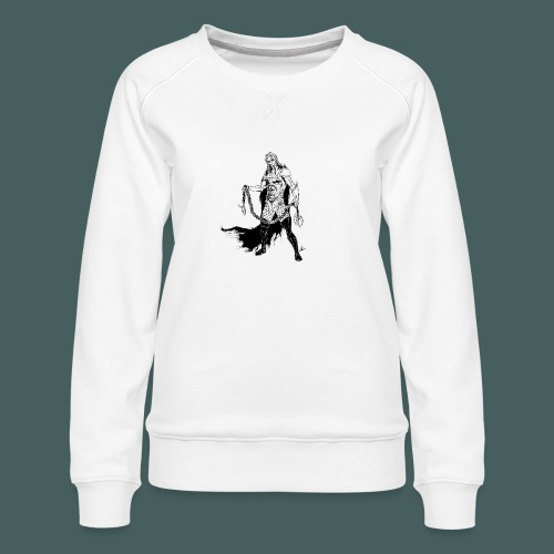 Vampire with chains - Women's Premium Slim Fit Sweatshirt
