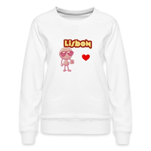 Smoon City_Lisbon - Women's Premium Slim Fit Sweatshirt