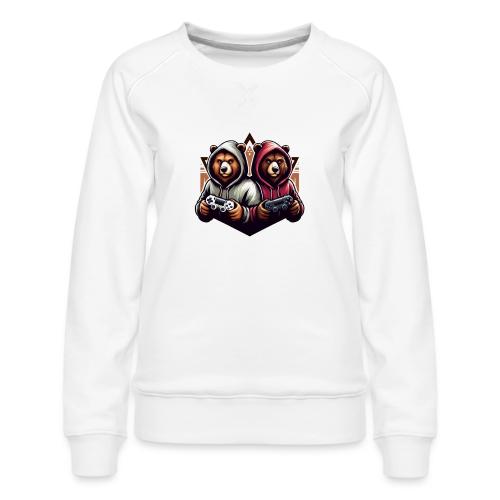 2 grizzlies gamer bears - Women's Premium Slim Fit Sweatshirt