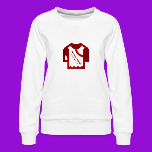Kenada Logo white spray - Women's Premium Slim Fit Sweatshirt