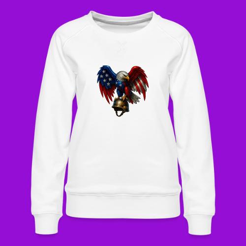 American Flag Bald Eagle - Helmet - Women's Premium Slim Fit Sweatshirt
