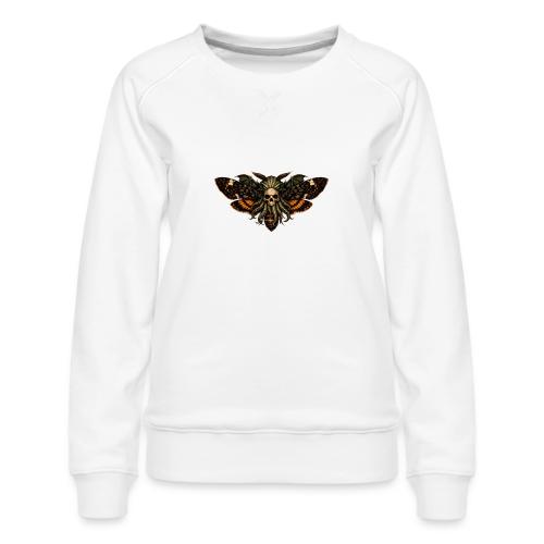 Cthulhu Moth Skull - Women's Premium Slim Fit Sweatshirt