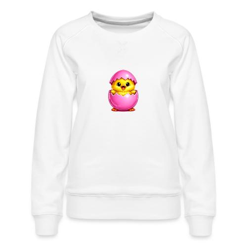 Easter Chick Pink - Women's Premium Slim Fit Sweatshirt