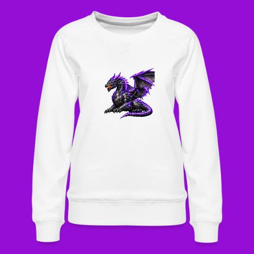 Neon Dragon at Rest - Women's Premium Slim Fit Sweatshirt