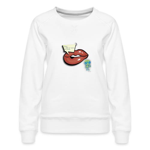 Smoon City_I wear lipstick - Women's Premium Slim Fit Sweatshirt
