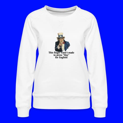 Uncle Sam - Finger - Women's Premium Slim Fit Sweatshirt