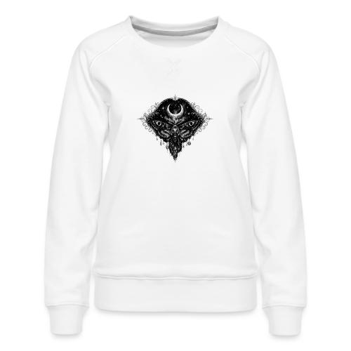 Crescent Moth - Women's Premium Slim Fit Sweatshirt