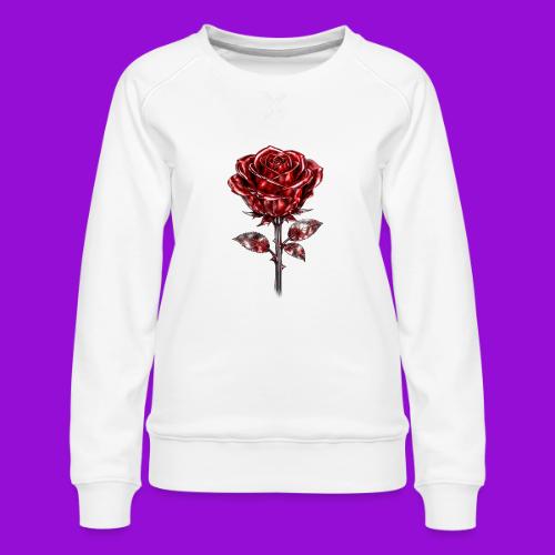 Silver Rose - Women's Premium Slim Fit Sweatshirt