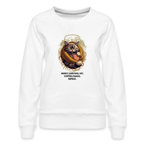 Powered by Sarcasm Cat Tee - Women's Premium Slim Fit Sweatshirt
