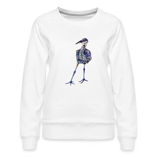 Blue heron - Women's Premium Slim Fit Sweatshirt