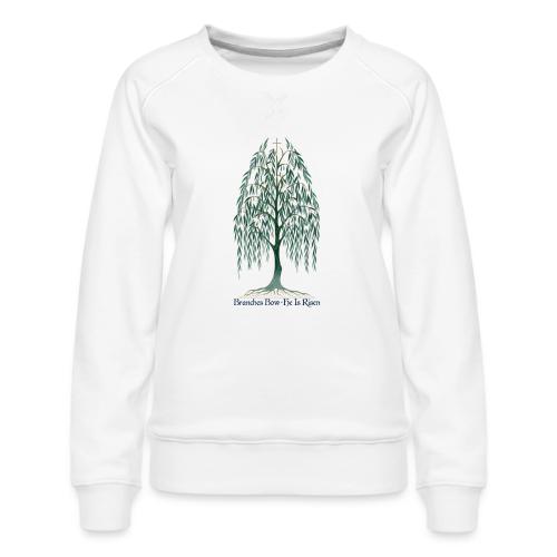Easter Branches Bow Willow T Shirt, Easter Gift - Women's Premium Slim Fit Sweatshirt
