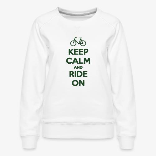 keep_calm_and_ride_on - Women's Premium Slim Fit Sweatshirt