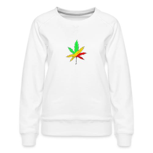 Rasta leaf - Women's Premium Slim Fit Sweatshirt