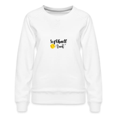 Softball Aunt - Women's Premium Slim Fit Sweatshirt