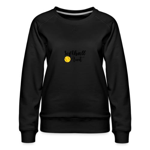 Softball Aunt - Women's Premium Slim Fit Sweatshirt