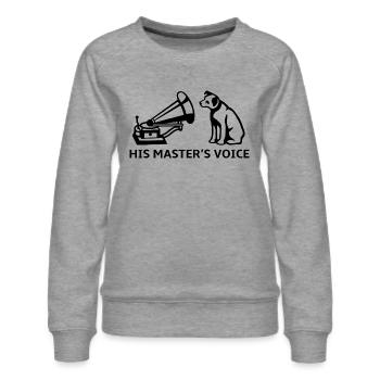His Master´s Voice Logo - Women's Premium Slim Fit Sweatshirt - heather grey - Front