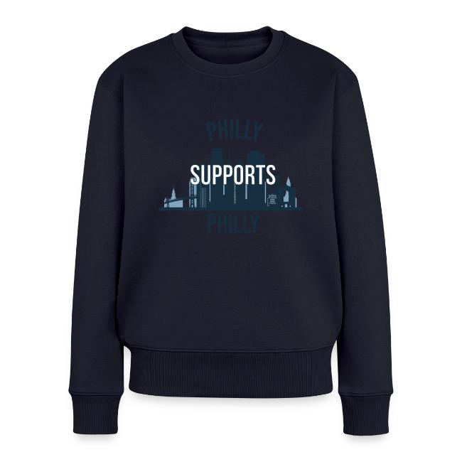 Philly Supports Philly skyline blue transparentbg