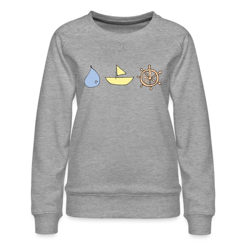 Drop, Ship, Dharma - Women's Premium Slim Fit Sweatshirt