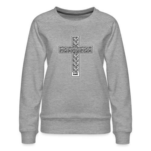 Jesus cross. I'm no longer a slave to fear. - Women's Premium Slim Fit Sweatshirt