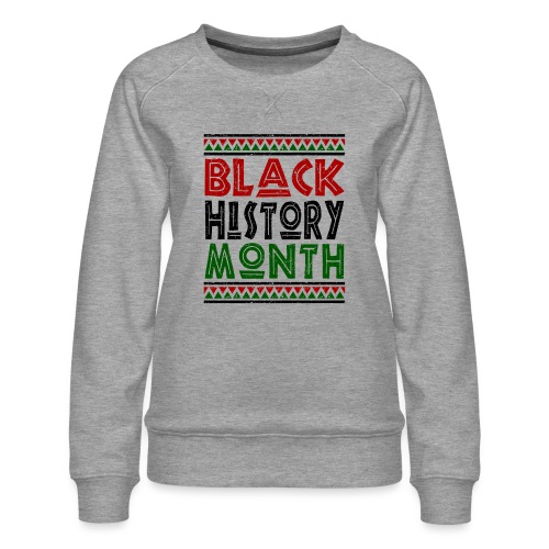 Vintage Black History Month - Women's Premium Slim Fit Sweatshirt