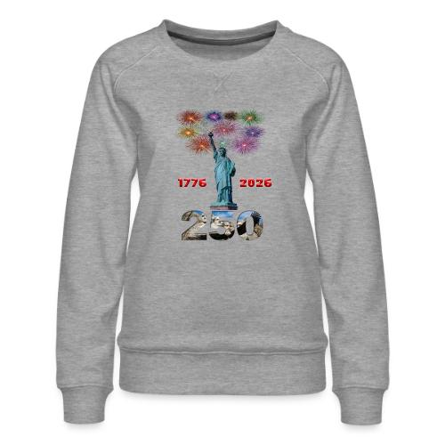 1776 - 2026 | 250 Years USA | Fireworks - Women's Premium Slim Fit Sweatshirt