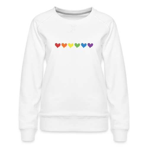 Pride Hearts - Women's Premium Slim Fit Sweatshirt