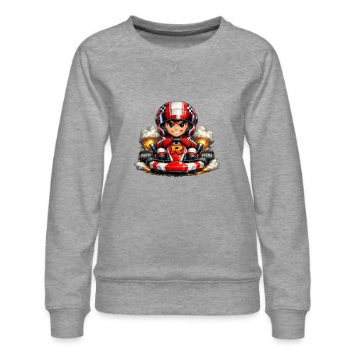 Carcadelogoracerfront - Women's Premium Slim Fit Sweatshirt