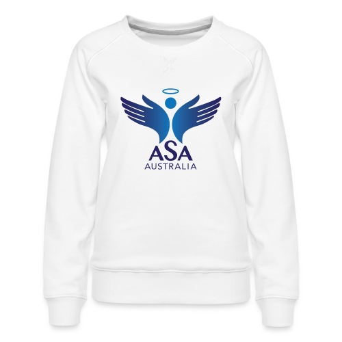 3459 Angelman Logo AUSTRALIA FA CMYK - Women's Premium Slim Fit Sweatshirt