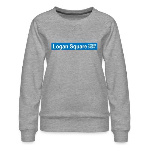Logan Square CTA Blue Line - Women's Premium Slim Fit Sweatshirt