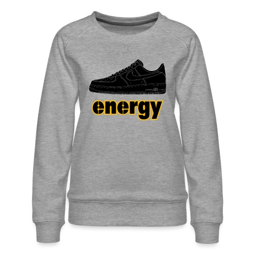 Black AF1 Energy II - Women's Premium Slim Fit Sweatshirt