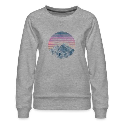 Mountain Sunset - Women's Premium Slim Fit Sweatshirt