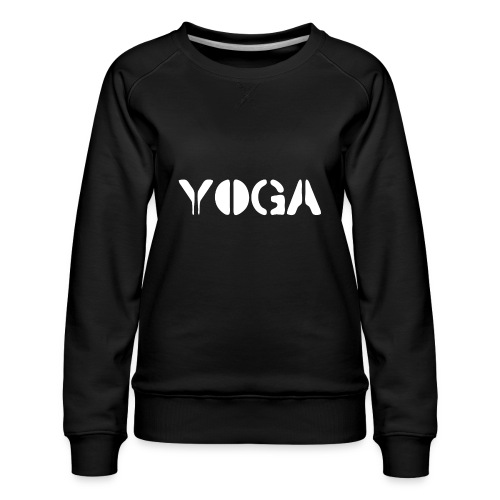 YOGA white - Women's Premium Slim Fit Sweatshirt