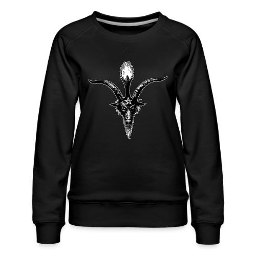 Eliphas Levi's Baphomet Head - Women's Premium Slim Fit Sweatshirt