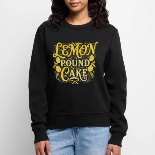 Lemon Pound Cake Vintage Flourish - Women's Premium Slim Fit Sweatshirt