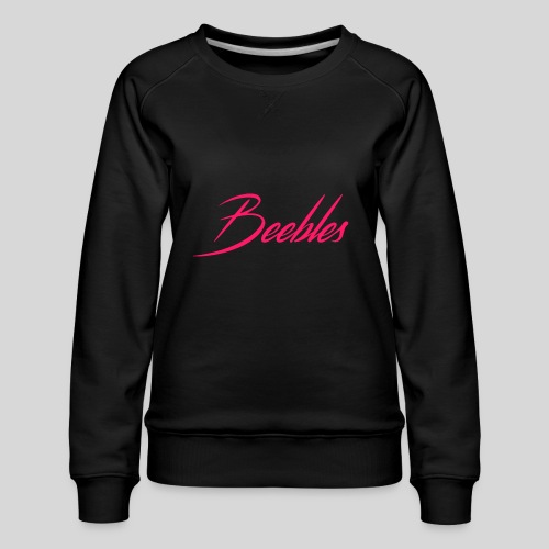 Pink Beebles Logo - Women's Premium Slim Fit Sweatshirt