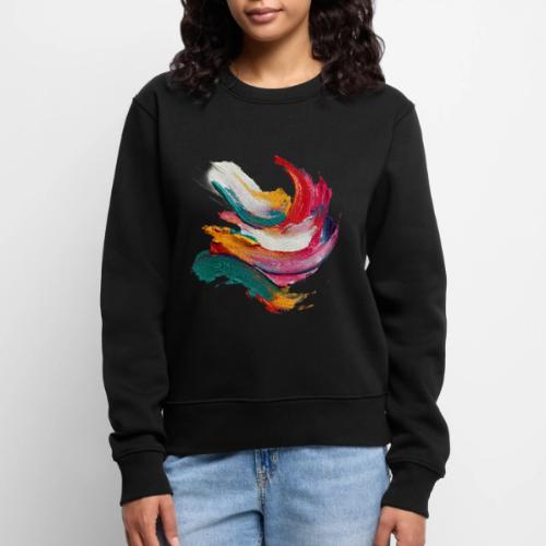 Colorful brushstrokes - Women's Premium Slim Fit Sweatshirt
