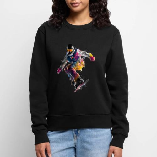 Snowboarding: Frozen Palette - Women's Premium Slim Fit Sweatshirt