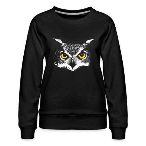Owl Head - Women's Premium Slim Fit Sweatshirt