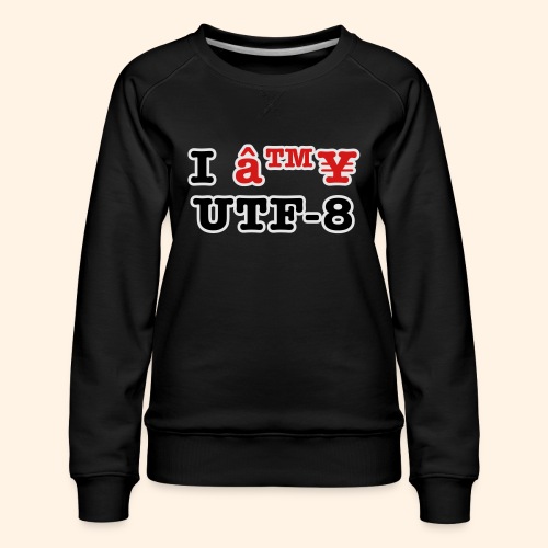 I â™¥ UTF-8 - Women's Premium Slim Fit Sweatshirt