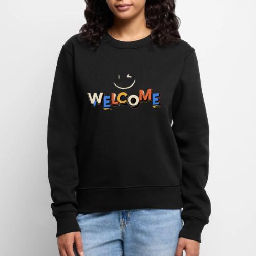 Smile and welcome design - Women's Premium Slim Fit Sweatshirt