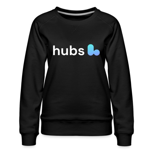 Hubs Logo on dark 4000x1000 - Women's Premium Slim Fit Sweatshirt