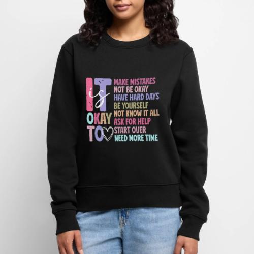 Harmony Collection - It s Okay To Make Mistakes - Women's Premium Slim Fit Sweatshirt