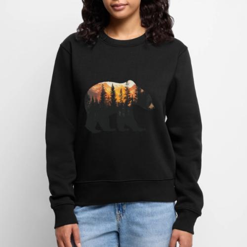 Bear: Sunset Guardian - Women's Premium Slim Fit Sweatshirt