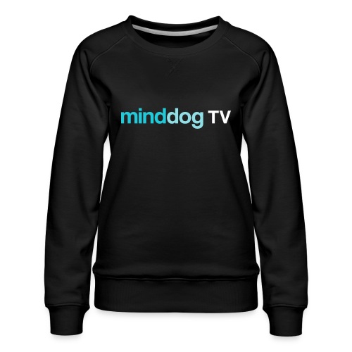 minddogTV logo simplistic - Women's Premium Slim Fit Sweatshirt