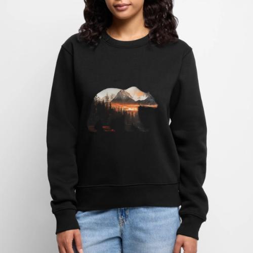 Canada Bear: fiery tones - Women's Premium Slim Fit Sweatshirt